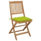 vidaXL Sillas de jardín plegables 6 uds y cojines madera maciza acacia vidaXL Sillas de jardín plegables 6 uds y cojines madera maciza acacia