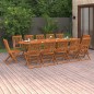 vidaXL Set de comedor de jardín 13 piezas madera maciza de acacia vidaXL Set de comedor de jardín 13 piezas madera maciza de acacia
