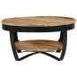 vidaXL Mesa de centro de madera de mango rugosa 65x32 cm vidaXL Mesa de centro de madera de mango rugosa 65x32 cm