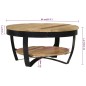 vidaXL Mesa de centro de madera de mango rugosa 65x32 cm vidaXL Mesa de centro de madera de mango rugosa 65x32 cm