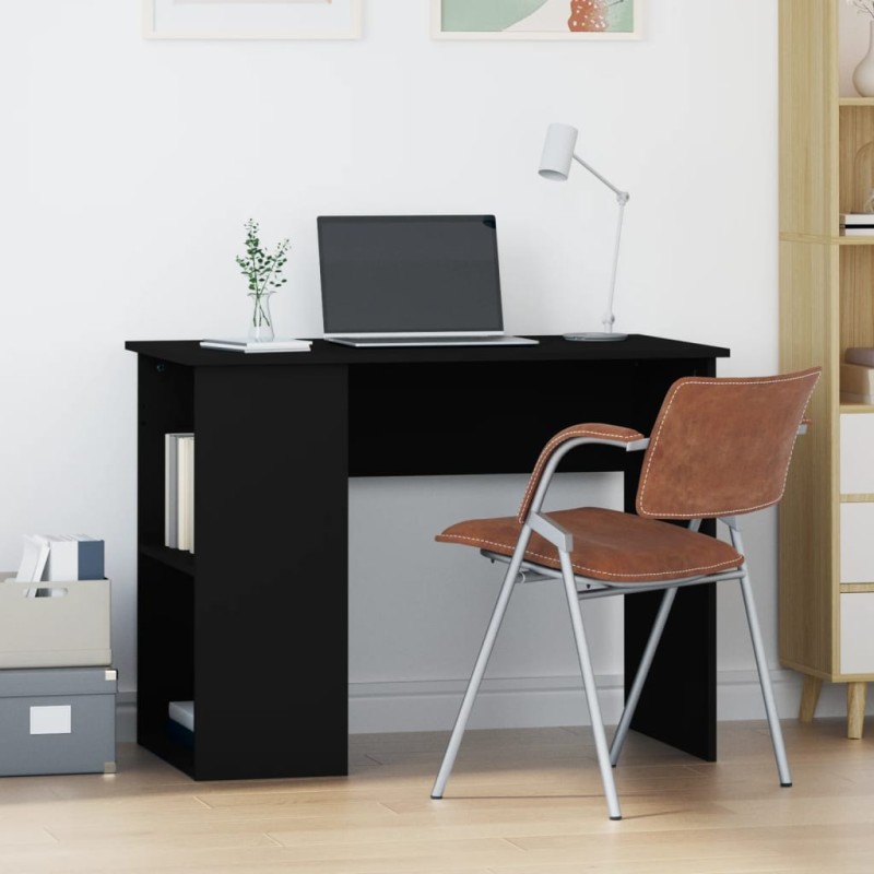 vidaXL Escritorio de madera contrachapada negro 100x55x75 cm vidaXL Escritorio de madera contrachapada negro 100x55x75 cm