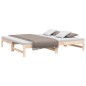 vidaXL Sofá cama extraíble madera maciza de pino 2x(75x190) cm