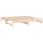 vidaXL Sofá cama extraíble madera maciza de pino 2x(75x190) cm
