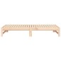 vidaXL Sofá cama extraíble madera maciza de pino 2x(75x190) cm
