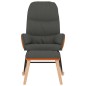 vidaXL Silla mecedora con reposapiés tela gris oscuro vidaXL Silla mecedora con reposapiés tela gris oscuro