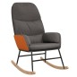 vidaXL Silla mecedora con reposapiés tela gris oscuro vidaXL Silla mecedora con reposapiés tela gris oscuro