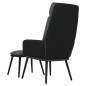 vidaXL Sillón de relax con taburete tela y piel sintética gris oscuro vidaXL Sillón de relax con taburete tela y piel sintética gris oscuro