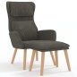 vidaXL Sillón de relax con taburete terciopelo gris oscuro vidaXL Sillón de relax con taburete terciopelo gris oscuro
