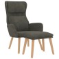 vidaXL Sillón de relax con taburete terciopelo gris oscuro vidaXL Sillón de relax con taburete terciopelo gris oscuro