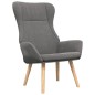 vidaXL Sillón de relax con taburete tela gris claro vidaXL Sillón de relax con taburete tela gris claro