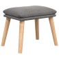 vidaXL Sillón de relax con taburete tela gris claro vidaXL Sillón de relax con taburete tela gris claro