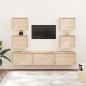 vidaXL Muebles para TV 7 piezas madera maciza de pino
