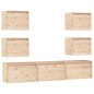 vidaXL Muebles para TV 7 piezas madera maciza de pino