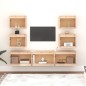vidaXL Muebles para TV 7 piezas madera maciza de pino