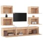 vidaXL Muebles para TV 7 piezas madera maciza de pino