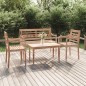 vidaXL Juego muebles de jardín 4 piezas madera maciza teca vidaXL Juego muebles de jardín 4 piezas madera maciza teca