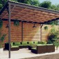 vidaXL Set muebles de jardín 10 pzas y cojines ratán sintético marrón vidaXL Set muebles de jardín 10 pzas y cojines ratán sintético marrón