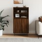 vidaXL Aparador alto madera contrachapada marrón roble 60x36x110 cm vidaXL Aparador alto madera contrachapada marrón roble 60x36x110 cm