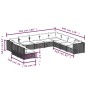 vidaXL Set muebles de jardín 10 pzas y cojines ratán sintético marrón vidaXL Set muebles de jardín 10 pzas y cojines ratán sintético marrón