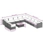 vidaXL Set de sofás de jardín 12 pzas cojines ratán sintético negro