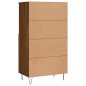 vidaXL Aparador alto madera contrachapada marrón roble 60x36x110 cm vidaXL Aparador alto madera contrachapada marrón roble 60x36x110 cm