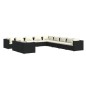vidaXL Set muebles de jardín 11 pzas y cojines ratán sintético negro vidaXL Set muebles de jardín 11 pzas y cojines ratán sintético negro