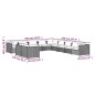 vidaXL Set muebles de jardín 11 pzas y cojines ratán sintético negro vidaXL Set muebles de jardín 11 pzas y cojines ratán sintético negro