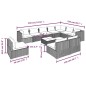 vidaXL Set de muebles de jardín 11 pzas cojines ratán sintético negro vidaXL Set de muebles de jardín 11 pzas cojines ratán sintético negro