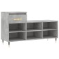 vidaXL Mueble zapatero madera contrachapada gris hormigón 102x36x60 cm vidaXL Mueble zapatero madera contrachapada gris hormigón 102x36x60 cm