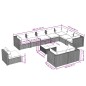 vidaXL Set de muebles de jardín 11 pzs y cojines ratán sintético negro vidaXL Set de muebles de jardín 11 pzs y cojines ratán sintético negro