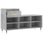 vidaXL Mueble zapatero madera contrachapada gris hormigón 102x36x60 cm vidaXL Mueble zapatero madera contrachapada gris hormigón 102x36x60 cm