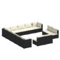 vidaXL Set de muebles de jardín 13 pzas cojines ratán sintético negro vidaXL Set de muebles de jardín 13 pzas cojines ratán sintético negro
