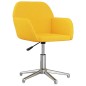 vidaXL Sillas de comedor giratorias 2 unidades tela amarillo mostaza vidaXL Sillas de comedor giratorias 2 unidades tela amarillo mostaza