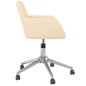 vidaXL Sillas de comedor giratorias 2 unidades tela color crema vidaXL Sillas de comedor giratorias 2 unidades tela color crema