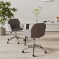 vidaXL Sillas de comedor giratorias 2 unidades tela gris oscuro vidaXL Sillas de comedor giratorias 2 unidades tela gris oscuro