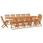 vidaXL Set de comedor para jardín 13 piezas madera maciza de acacia