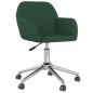 vidaXL Sillas de comedor giratorias 2 unidades tela verde oscuro vidaXL Sillas de comedor giratorias 2 unidades tela verde oscuro
