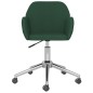 vidaXL Sillas de comedor giratorias 2 unidades tela verde oscuro vidaXL Sillas de comedor giratorias 2 unidades tela verde oscuro