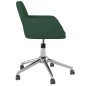 vidaXL Sillas de comedor giratorias 2 unidades tela verde oscuro vidaXL Sillas de comedor giratorias 2 unidades tela verde oscuro
