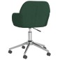 vidaXL Sillas de comedor giratorias 2 unidades tela verde oscuro vidaXL Sillas de comedor giratorias 2 unidades tela verde oscuro