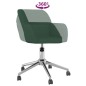 vidaXL Sillas de comedor giratorias 2 unidades tela verde oscuro vidaXL Sillas de comedor giratorias 2 unidades tela verde oscuro
