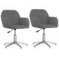 vidaXL Sillas de comedor giratorias 2 unidades tela gris claro vidaXL Sillas de comedor giratorias 2 unidades tela gris claro