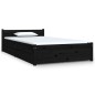 vidaXL Estructura de cama con cajones negro 90x200 cm vidaXL Estructura de cama con cajones negro 90x200 cm
