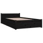 vidaXL Estructura de cama con cajones negro 90x200 cm vidaXL Estructura de cama con cajones negro 90x200 cm