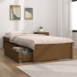 vidaXL Estructura de cama con cajones marrón miel 90x200 cm vidaXL Estructura de cama con cajones marrón miel 90x200 cm