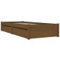 vidaXL Estructura de cama con cajones marrón miel 90x200 cm vidaXL Estructura de cama con cajones marrón miel 90x200 cm