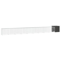 vidaXL Jaula de gallinas acero galvanizado antracita 1000x91x100 cm