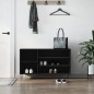 vidaXL Mueble zapatero madera contrachapada negro 102x36x60 cm vidaXL Mueble zapatero madera contrachapada negro 102x36x60 cm