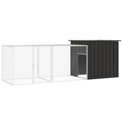 vidaXL Jaula de gallinas acero galvanizado antracita 300x91x100 cm