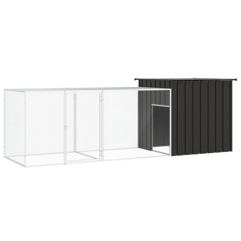 vidaXL Jaula de gallinas acero galvanizado antracita 300x91x100 cm vidaXL Jaula de gallinas acero galvanizado antracita 300x91x100 cm